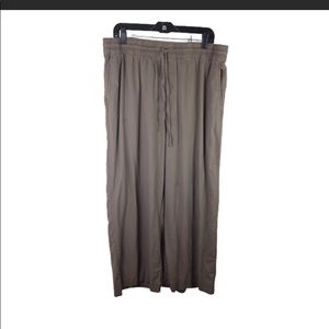 A New Day Taupe Flowy Pants Size XL Stretch Waist